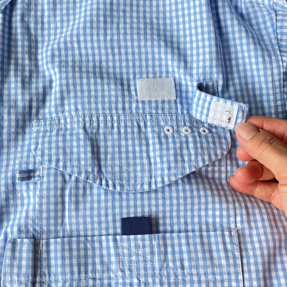 Columbia PFG Super Bonehead⢠Long Sleeve Men Shirt sz Large blue white checkered - Picture 8 of 13